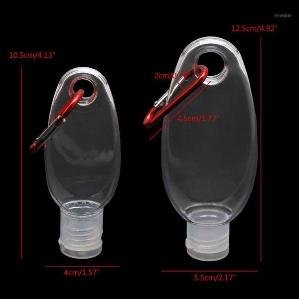 

5pcs 30ml 60ml mini reusable portable empty hook spray bottle keychain carrier gxmc1