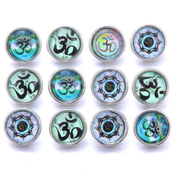 

10pcs lot mixed colors pattern 12mm glass snap button jewelry faceted glass snap fit snap earrings bracelet jewelry h sqcfnd