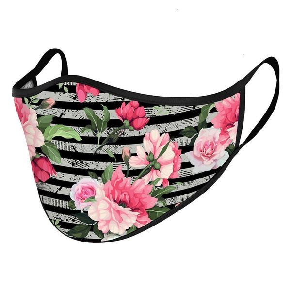 

floral mask fashion designer printed reusable fabric facemaskcloth decoration for face masks masque coton reutilisable bbynbz 6 nf5n1, Black