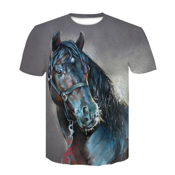 

3d horse print for boy comfort teens animal print boy girl wear 3d print shirts harajuku kawaii oversized men clothing