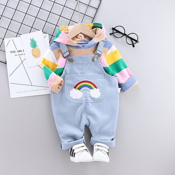 

baby girls clothes spring newborn sets cotton long sleeve t-shirt + pants suit fashion baby girls sports suit clothing sets lj201203, White