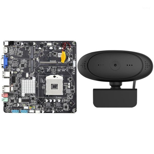 

webcams 1 pcs deskpc mainboard ddr3 sata ii mini itx motherboard & webcam 1080p hd computer camera with microphone1