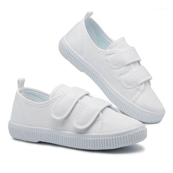 

athletic & outdoor kids shoes for baby girls leisure white canvas dancing anti-slippery rubber sole boys toddler sneakers trainer1, Black