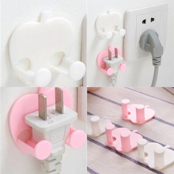 

wire plug bracket apple type socket power cord storage rack multi function sticking hook brackets new arrival 0 31fc l1