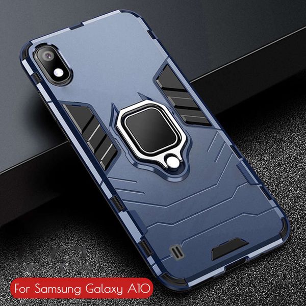 

galaxy a10 armor pc finger ring holder phone case for samsung a10s cover shockproof tpu rim bumper shell