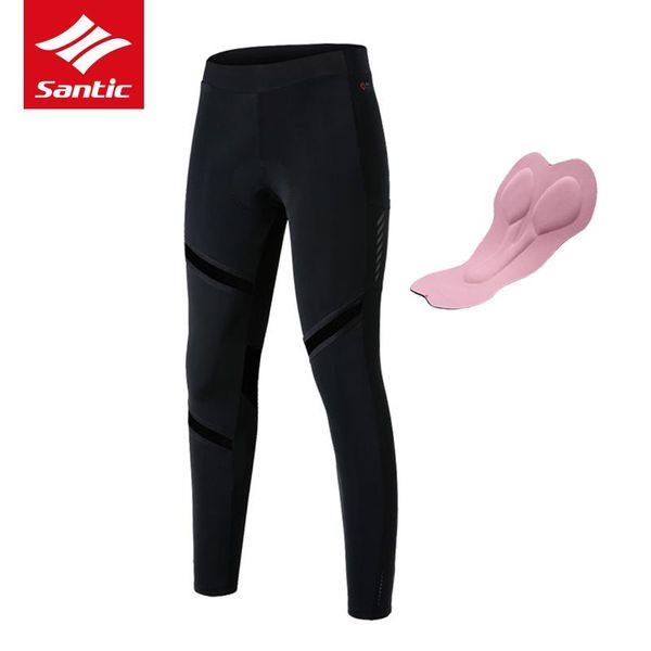 

santic cycling pants women quick-dry bicycle trousers breathable mesh bike pants cycling riding equipment, Black;blue