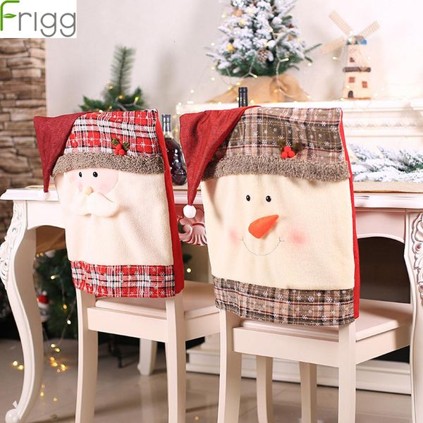 

santa claus snowman chair cover christmas decorations for home xmas ornaments gifts 2019 navidad natal happy new year