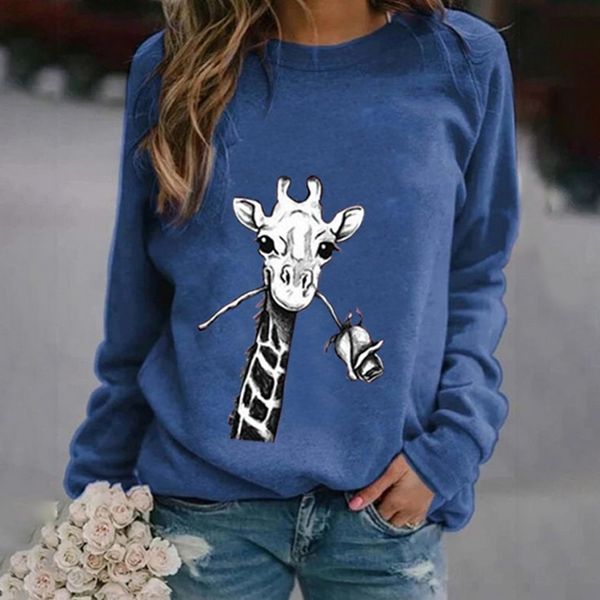 

mjartoria loose rib sweater autumn hat winter long sleeve high neck bulk women's thick sweater 2xl, Blue;black