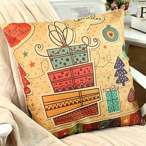 

christmas linen pillowcase elk santa claus christmas present waists and pillowcases christmas decorations home decor b6 4240 sqcbtf