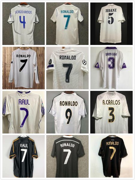 

retro 04 05 10 11 12 real madrid soccer jersey guti ramos mcmanaman 13 14 15 ronaldo zidane beckham 06 07 raul robinho 1999 00 carlos, Black;yellow
