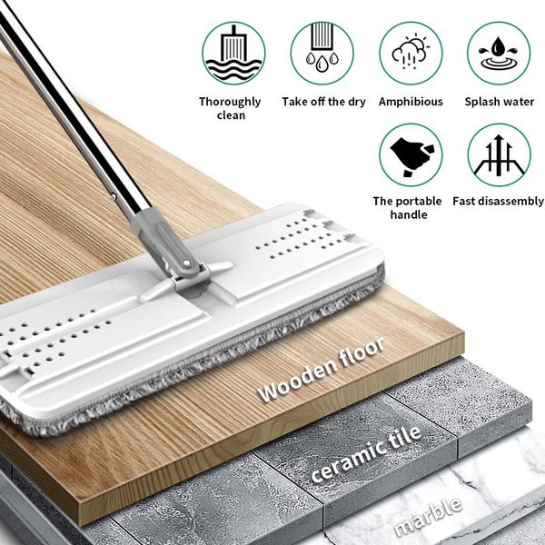 

flat squeeze mop и bucket free free wringing пол чистящие микрофибры mop pads мокрые или сухие использование на кафельной плитки из лиственн