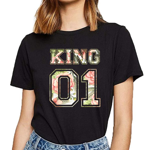 

t shirt women 01 king and queen hip hop vintage print female tshirt sport hooded sweatshirt hoodie