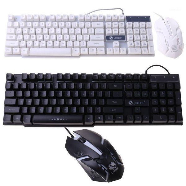 

gaming keyboard and wired mouse combo set led light backlight for computer pc1