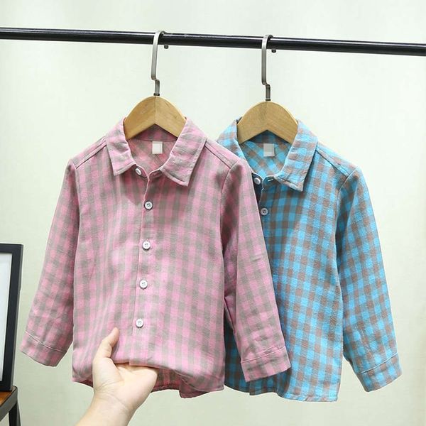 

cotton boy's long sve 2019 new spring and plaid inch baby's frosted autumn children's shirt, White;black