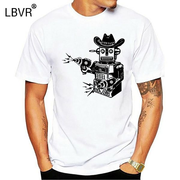 

cowboy robot t shirt vintage geek toy robot tee laser gun cool graphic novelty sport hooded sweatshirt hoodie