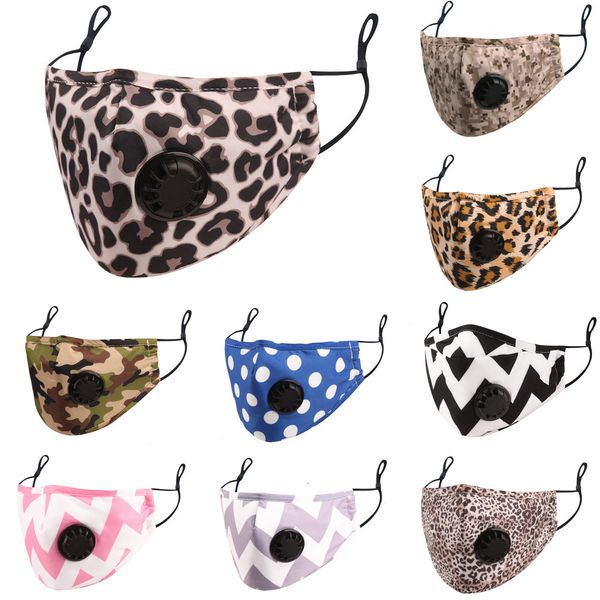 

dhl shipping breathable cotton mask with breathing valve protective face masks outdoor washable reusable mouth cover 8 s okuzz, Black