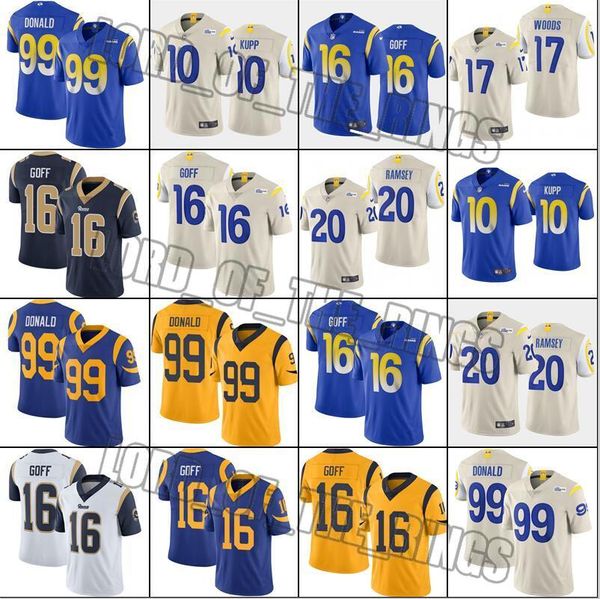 

jared goff aaron donald jersey darrell henderson jr. jalen ramsey jerseys cooper kupp robert woods tyler higbee los angeles ram xcvb, Black;red