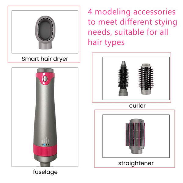 

electric hair brushes 1000w professional dryer brush 4 in 1 air paddle styling negative ion generator straightener curler1