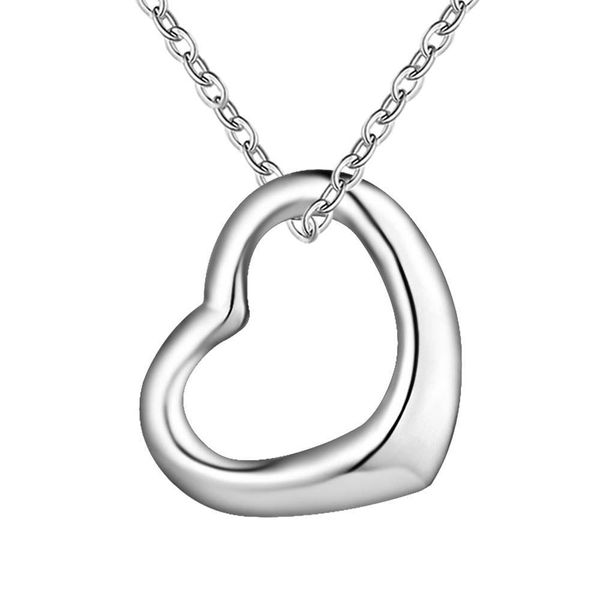 

new special female fashion silver cute women heart lover women lady charms jewelry necklaces p063 h bbymah