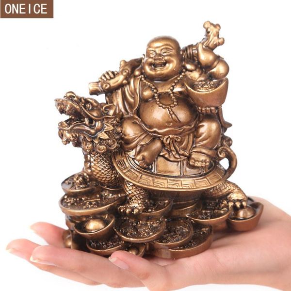 

modern art laughing buddha sculpture small model resin home loft feng shui small buddha statue office deskdecoration