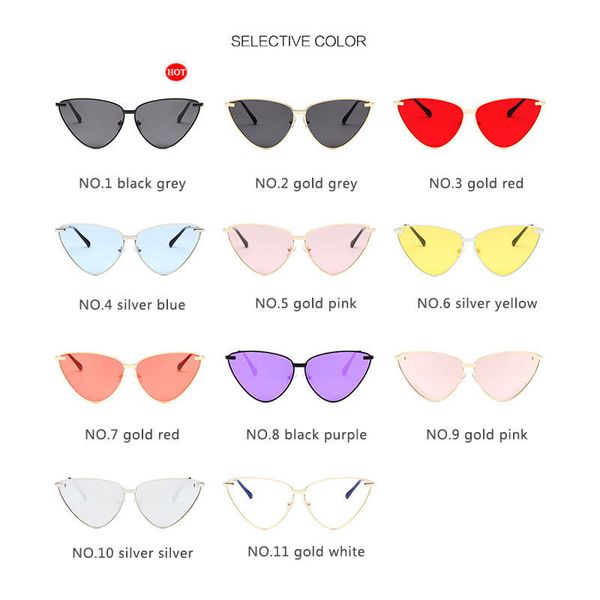 

women sunglasses frame shades classic men fashion retro brand designer cat eye eyewear multicolor glasses uv400