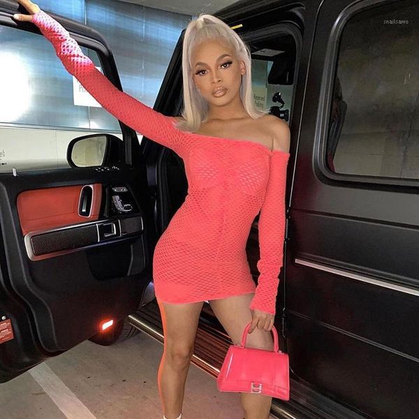

mesh patchwork winter women dress 2021 elegant off shoulder bodycon mini night club wear party women dress robe femme1, Black;gray