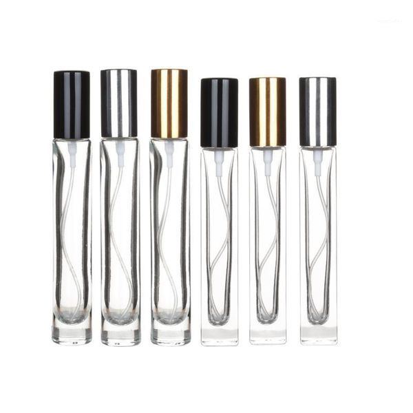 

storage bottles & jars 10pcs/lot 10ml portable mini travel glass perfume bottle atomizer spray empty multicolor aluminum cover1