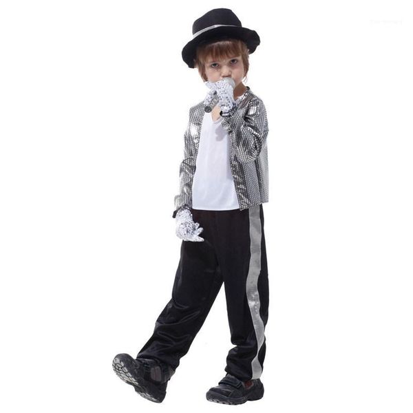 

kids boys michael jackson cosplay costume christmas new year purim party halloween performance fancy dress1, Black;red