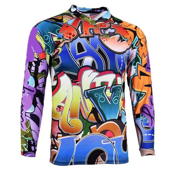 

2021 motorcycle championship quick-drying suit tide brand polyester quick-drying downhill jersey forest road field cross-country shirt long