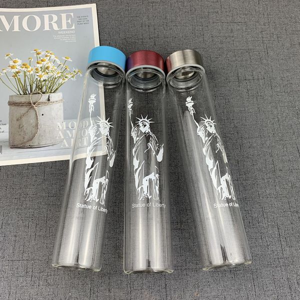 

transparent glass cup lovers long style juice beverage bottles english letter pattern tiny glasses water bottle 5 8jg l1