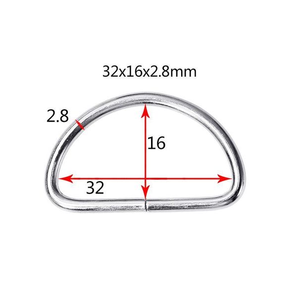 

20pcs vintage metal d ring buckles garment clothes diy needlework luggage sewing handmade bag purse manual jllaun, Blike;white