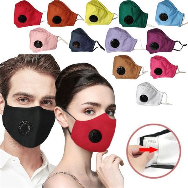 

reusable pure color with valve cotton stereoscopic face dust wind and haze proof mask designer masks t9i00443