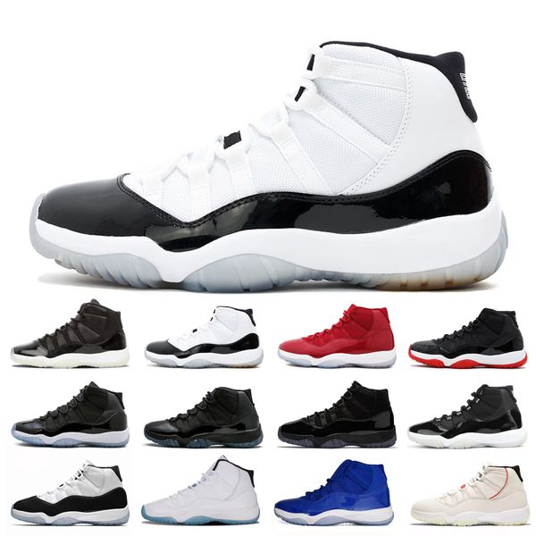 

concord man basketball shoes 11 11s cut bred infrared university blue varsity red white navy gum snakeskin trainers wings mans shoe athletic, White;red
