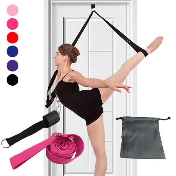 

door flexibility stretching leg stretcher strap for ballet cheer dance gymnastics trainer yoga flexibility leg stretch belt#g3