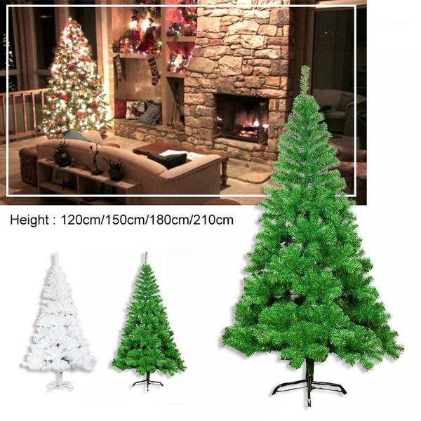 

christmas decorations cz 1.2/1.5/1.8/2.1m multiple specifications ordinary iron stand tree green/white dense style for decorations1