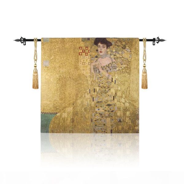 

belgium tapestries gold thread tapestry cotton jacquard medieval european character adela wall hanging decoration painting cloth