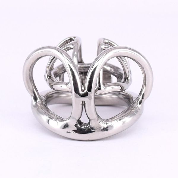 

for curved ring devices locking testicle chastity metal balls male bondage sexuelstoys stainless chastity cockring cage short menjouets ouee