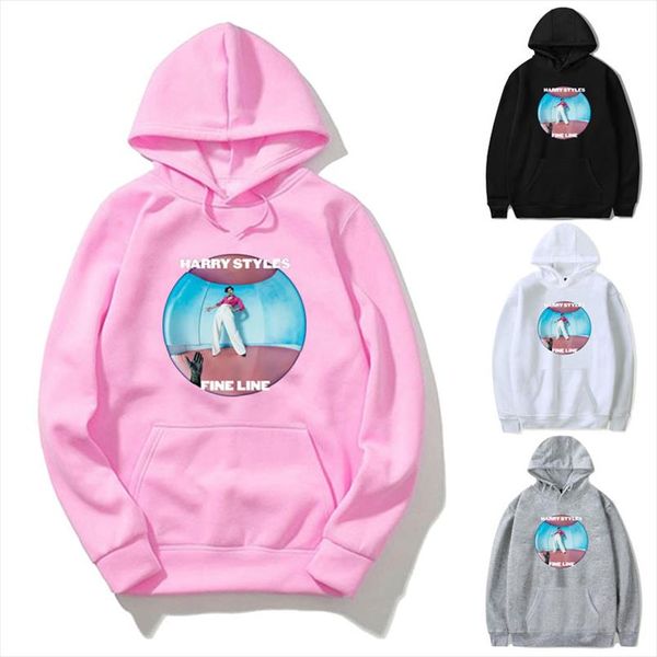 

vogue streetwear sweatshirt women harry styles fine line hoodie pink coat men polerone winter clothes women harajuku pullover, Black