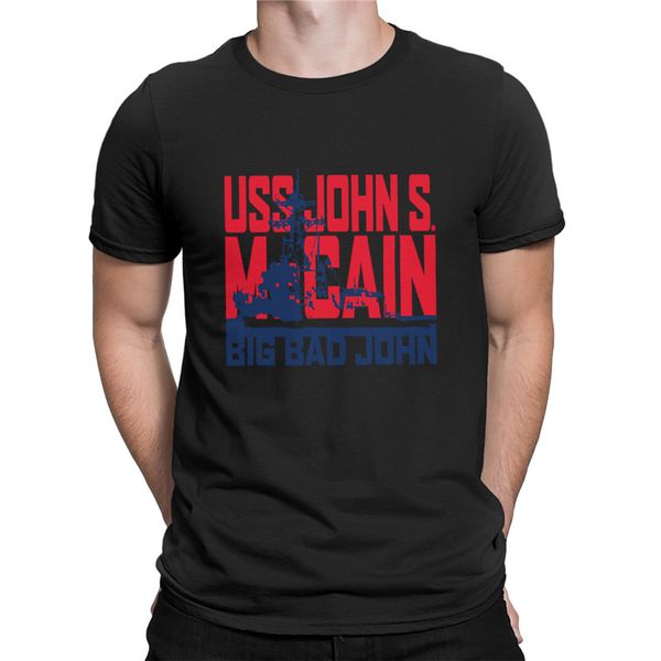 

uss john s mccain big bad john support our vets men's black t-shirt sport hooded sweatshirt hoodie