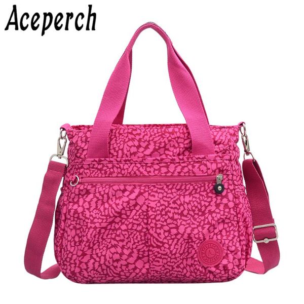 

aceperch fashion shoulder bags messenger multilayer bag waterproof nylon female mom crossbody bag bolsos sac a main