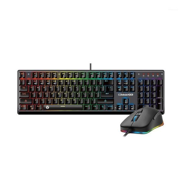 

super high-end mechanical gaming keyboard and mouse set 4000 dpi colorful rgb backlit wired keyboard mouse for gamer home office1
