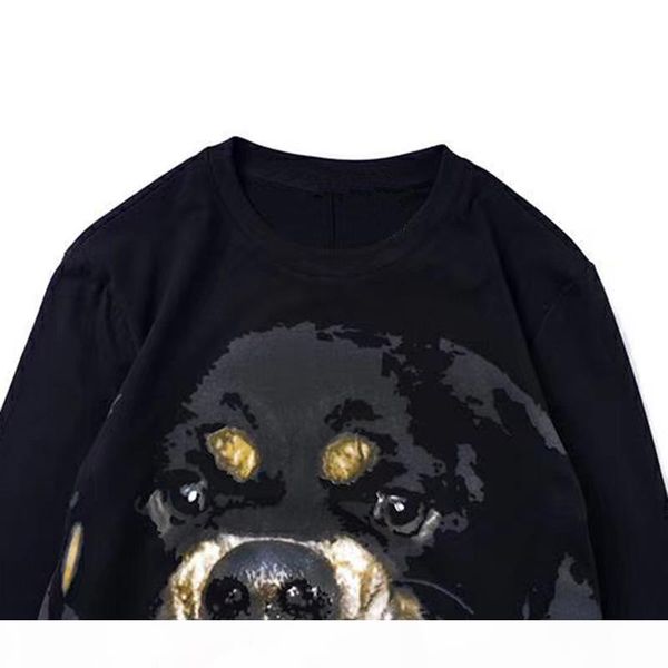 

mens stylist long sleeve t shirt fashion men women animal print t shirt mens tees black size s-2xl, White;black