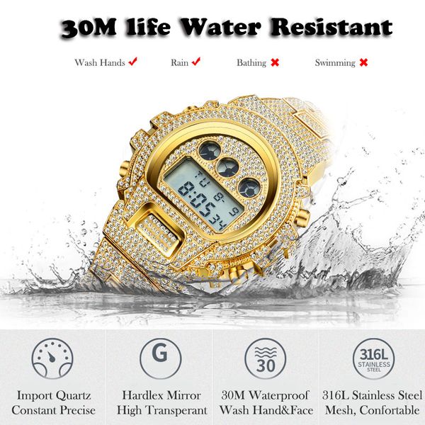 

digital golden watches brand men mens date g luxury watch shock chronograph watch wrist style led s electronic clock vwxab, Slivery;brown