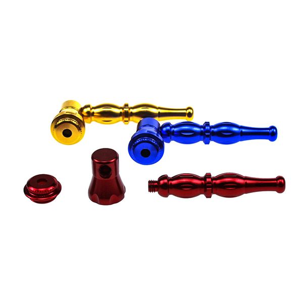 

creative metal smoking pipe new mini detachable multi-color metal smoking pipe smoking set dhl ing