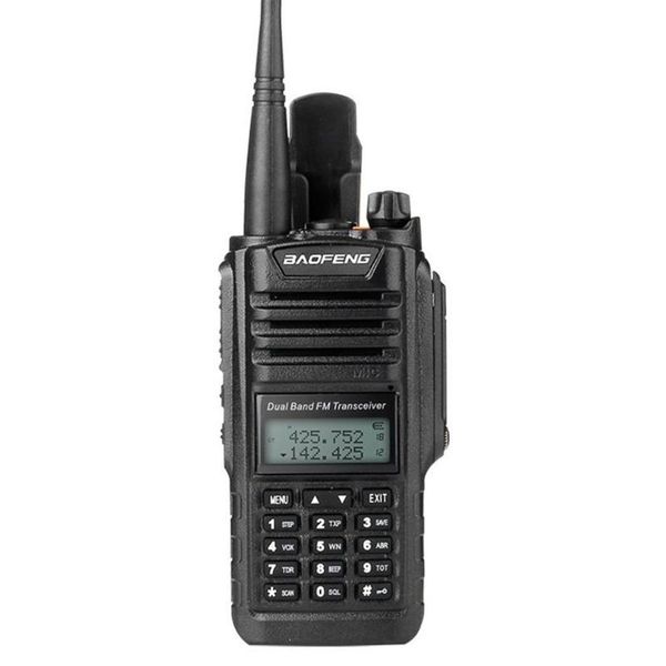 

compact size uv-9rplus waterproof walkie talkie ham radio dual band with 8w uhf vhf dual band two way radio long range