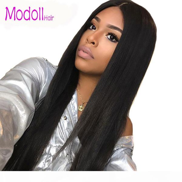 

brazilian human hair lace front wigs with baby hair 613 blonde full lace wig human hair for black women pre plucked bleached knots, Black;brown