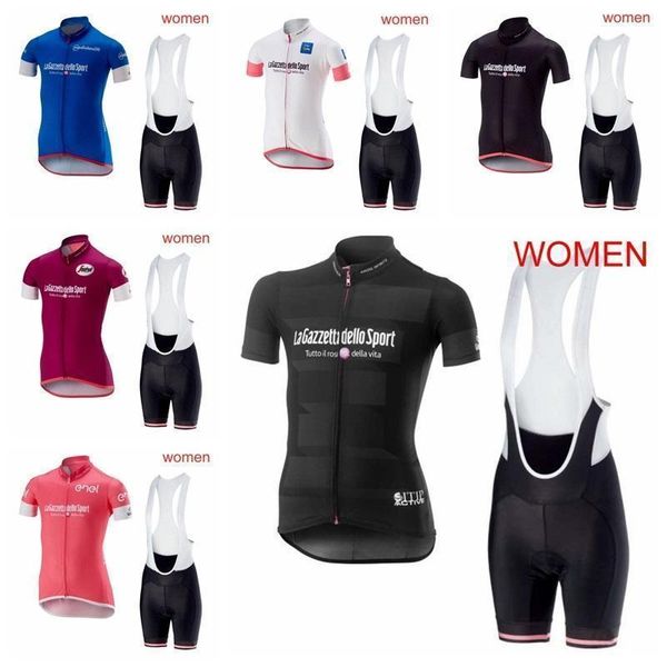 

2020 tour de italy outdoor short sleeve cycling jersey summer sports uniforms road bicycle clothing women sportswear bib shorts set, Gray