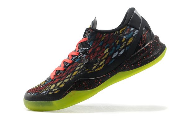 

высокое качество мамба 8 рождественские мужские баскетбольные обувь мамба серсур электрический пасхальные обус кроссовки лучшие обувь скидка, Black