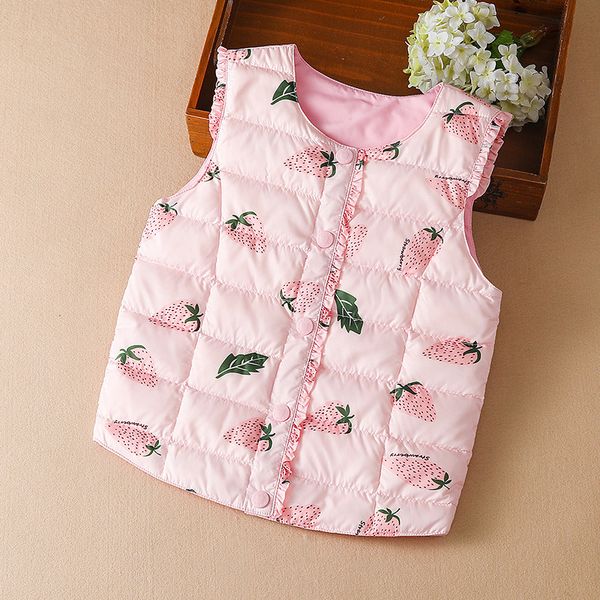 

children's with vest girl's jacket, inner bladder, autumn winter white duck down girl baby's light and warm, Blue;gray