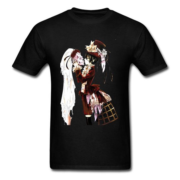 

fashion skull anime print black butler short sleeve casual summer stylish for teens sport hooded sweatshirt hoodie t shirt